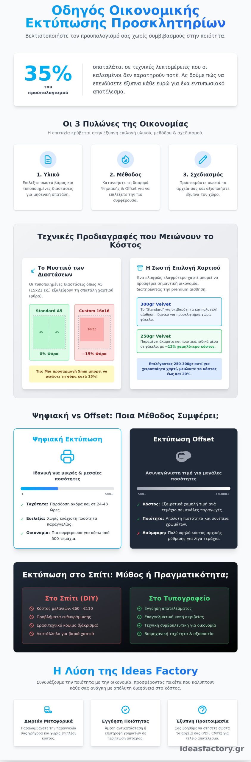 Εκτύπωση προσκλητηρίων οικονομικά: Ο απόλυτος οδηγός για το 2026